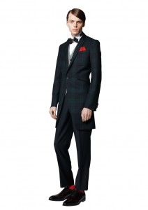 タキシード レンタル おしゃれ チェック グリーン 緑 結婚式 9分丈