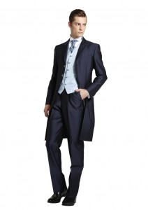 タキシード　フロックコート　ネイビー　紺　結婚式　　おしゃれ