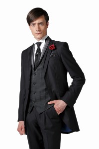 タキシード　黒　結婚式　レンタル　新郎　花婿